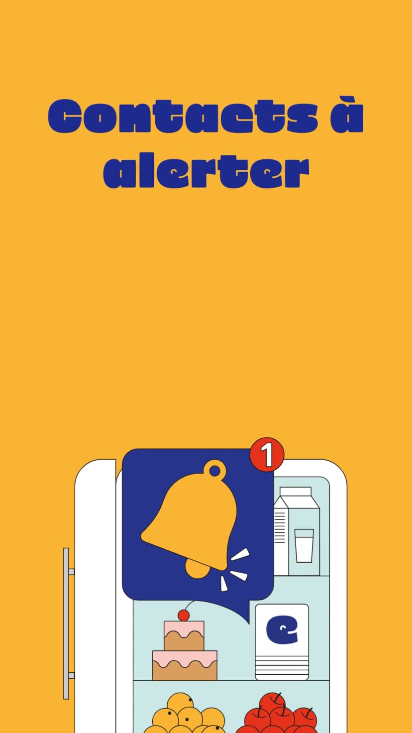 modification des contacts à alerter