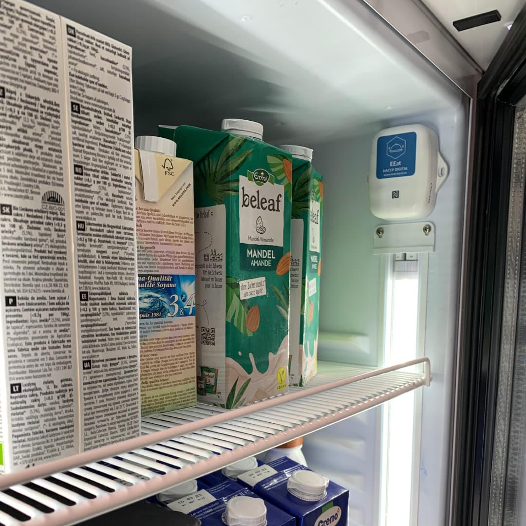 Capteur de température avec bouteille de lait