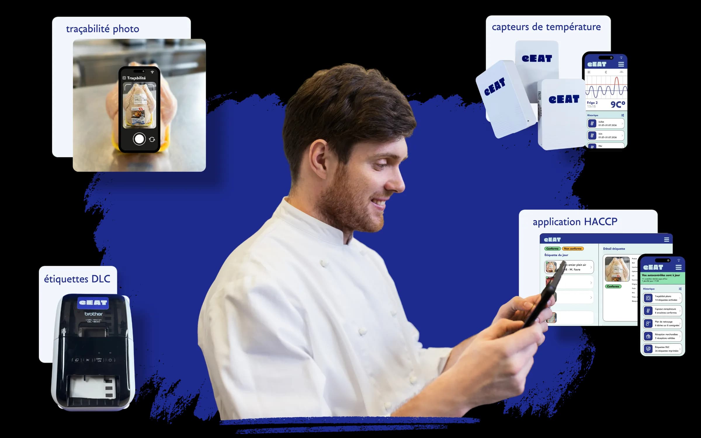 L'application HACCP de eEAT combine logiciel et objets connectés pour automatiser la réalisation des contrôles réglementaires
