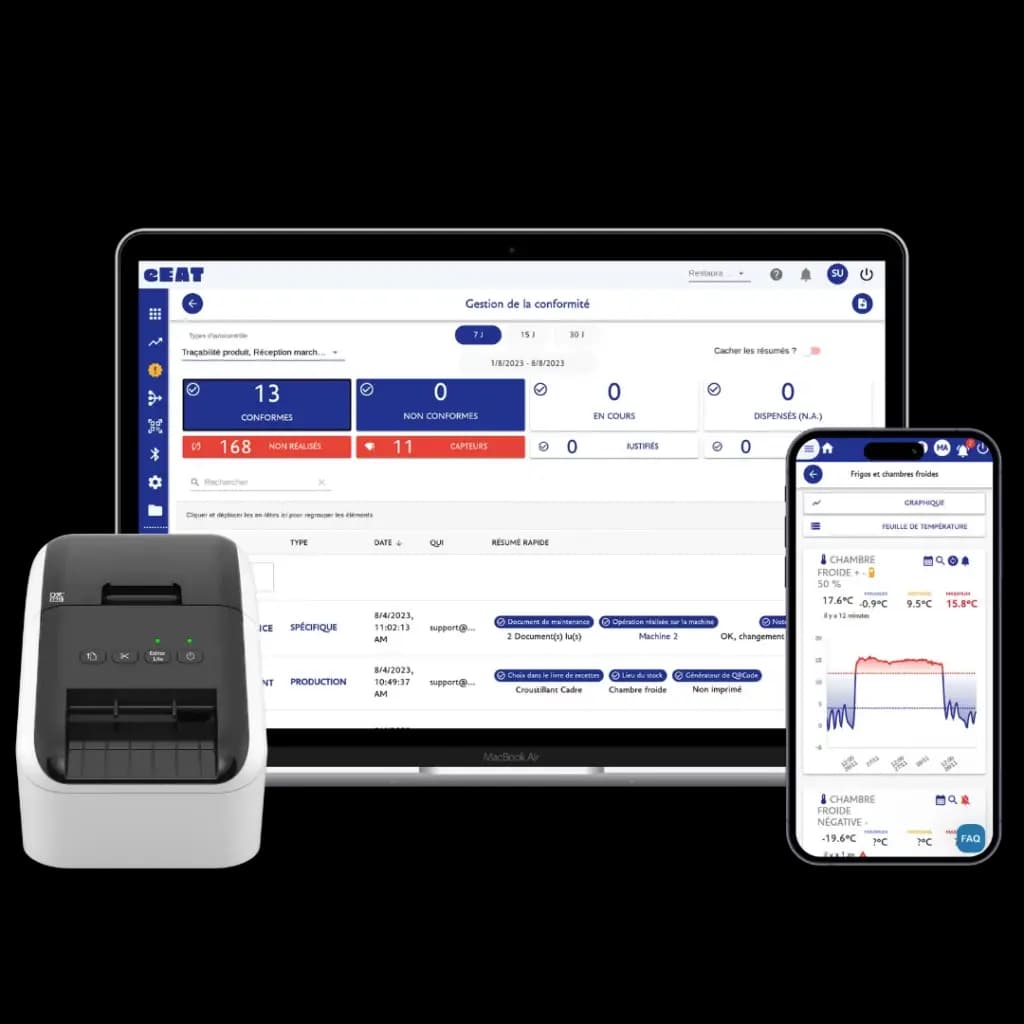 The eEAT HACCP app allows you to manage your HACCP method simply on phone, tablet, or computer