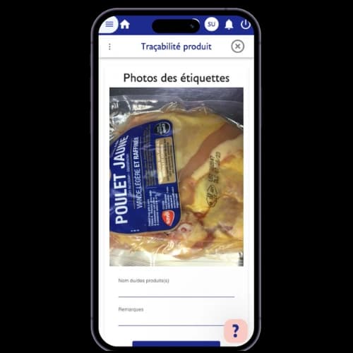 Food traceability performed with a smartphone via the eEAT application