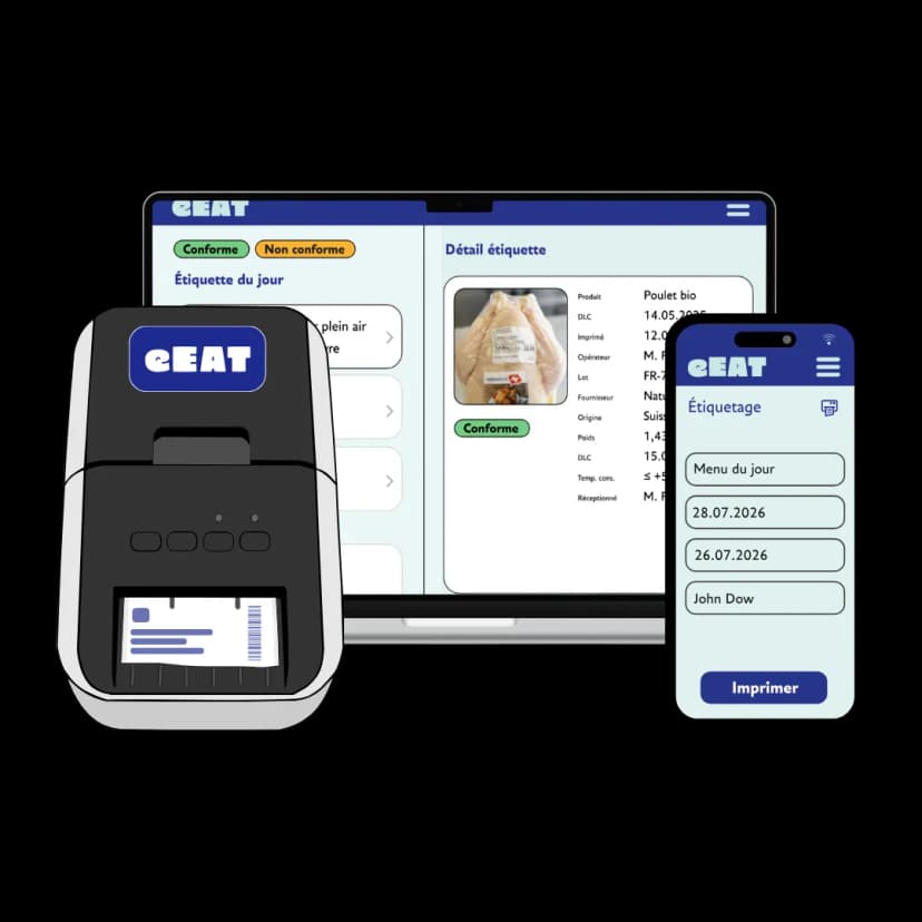 Le module HACCP + imprimante pour être 100% conforme en cas de contrôle d'hygiène